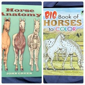 ❌SOLD❌ TWO Horse Coloring Books by John Green